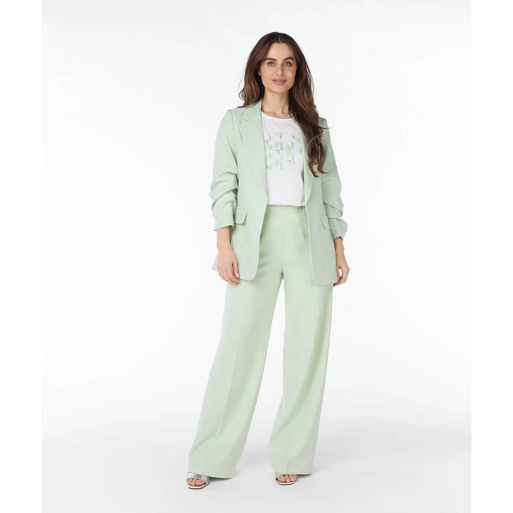New Esqualo Cate City Trousers In Pistachio